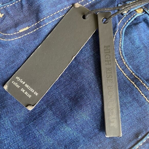 Nina Rossi Jeans Bootcut Long High Rise New Women’s Size 5 - Picture 6 of 10